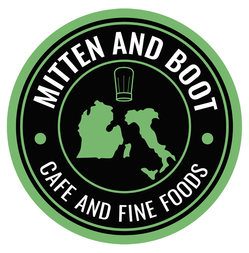 Mitten and Boot Cafe and Fine Foods logo