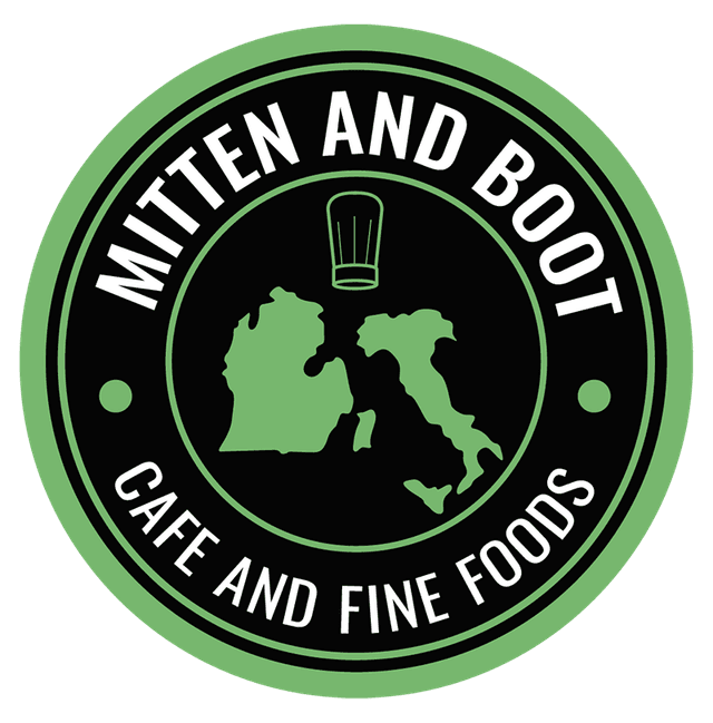 Mitten and Boot Cafe and Fine Foods logo
